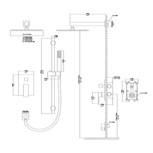 10" Rain Showerhead Pressure Balanced Shower System 10" Rain Shower Bed Bath & Beyond 34039823